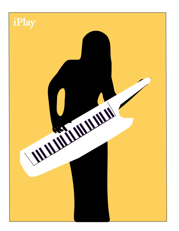 girl playing Keytar